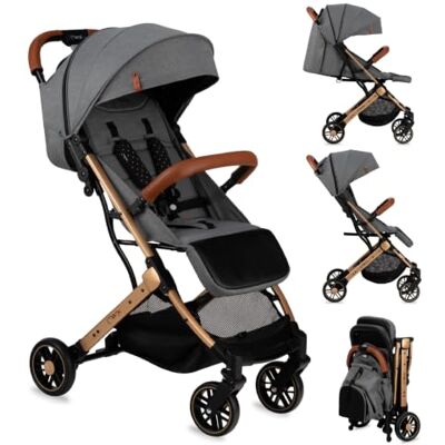 Momi ESTELLE kinderwagen vanaf 6 maanden (tot 15 kg), opvouwbare kinderwagen met 5-punts veiligheidsgordel, boodschappenmand met uitklapfunctie, telescopische trekgreep Momi ESTELLE kinderwagen vanaf 6 maanden (tot 15 kg), opvouwbare kinderwagen met 5-punts veiligheidsgordel, boodschappenmand met uitklapfunctie, telescopische trekgreep
