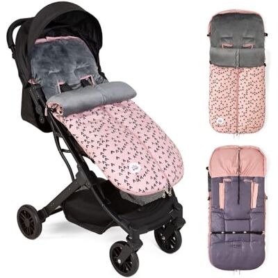 Interbaby Universele voetenzak voor kinderwagen, model Montan, roze Interbaby Universele voetenzak voor kinderwagen, model Montan, roze
