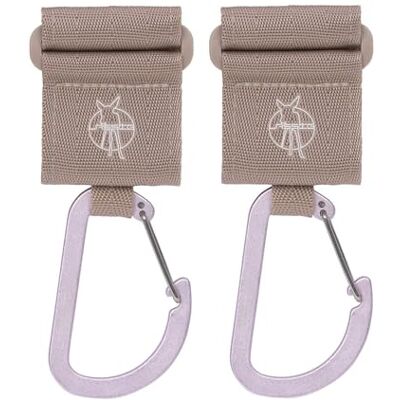 Lässig Kinderwagenbevestiging (2 stuks) klittenbandsluiting haak karabijnhaak kinderwagen haken boodschappen haken metaal/stroller haken met karabijnhaak beige 1107007301 Lässig Kinderwagenbevestiging (2 stuks) klittenbandsluiting haak karabijnhaak kinderwagen haken boodschappen haken metaal/stroller haken met karabijnhaak beige 1107007301