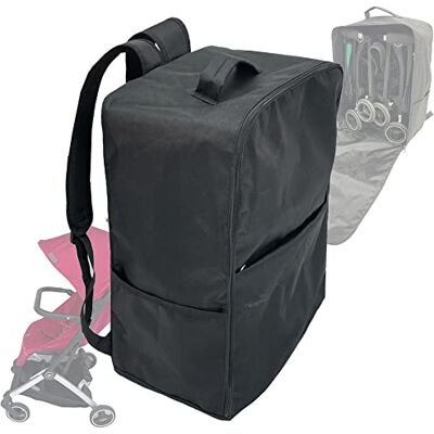 Brogtorl Reistas voor kinderwagen en opbergrugzak, compatibel met Cybex Libelle, GB Pockit+ All-City en GB Pockit+ All-Terrain, zwart Brogtorl Reistas voor kinderwagen en opbergrugzak, compatibel met Cybex Libelle, GB Pockit+ All-City en GB Pockit+ All-Terrain, zwart