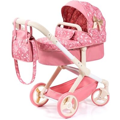 Bayer Design Xeo poppenwagen met tas Veranderbaar in een kinderwagen voor poppen, in hoogte verstelbaar, omkeerbare handgreep, schoudertas, geïntegreerde mand Bayer Design Xeo poppenwagen met tas Veranderbaar in een kinderwagen voor poppen, in hoogte verstelbaar, omkeerbare handgreep, schoudertas, geïntegreerde mand