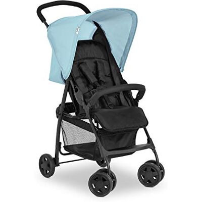 hauck Buggy Sport Ultralicht slechts 5,9 kg kleine opvouwbare reisbuggy met ligfunctie, zonneklep, grote mand, zwart lichtblauw hauck Buggy Sport Ultralicht slechts 5,9 kg kleine opvouwbare reisbuggy met ligfunctie, zonneklep, grote mand, zwart lichtblauw