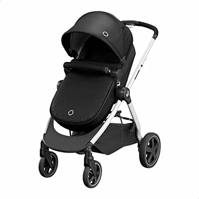 Maxi-Cosi Compatibel Zelia2 Strollers Essential Black (grijs aluminium frame + zwart leer) Maxi-Cosi Compatibel Zelia2 Strollers Essential Black (grijs aluminium frame + zwart leer)