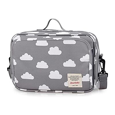 SONARIN Opbergtas voor kinderwagen, kinderwagenorganizer met bekerhouder, 2 haken voor kinderwagen, schouderriem gebruikt als handtas, universeel geschikt voor alle kinderwagen (wolk) SONARIN Opbergtas voor kinderwagen, kinderwagenorganizer met bekerhouder, 2 haken voor kinderwagen, schouderriem gebruikt als handtas, universeel geschikt voor alle kinderwagen (wolk)