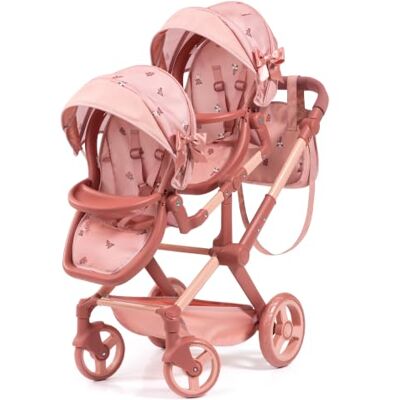 Bayer Design 26726AA Twin Xeo poppenwagen, dubbele kinderwagen, verstelbare handgreep, verstelbare zitplaatsen in positie en helling, draaibare voorwielen, geïntegreerde mand, tas Bayer Design 26726AA Twin Xeo poppenwagen, dubbele kinderwagen, verstelbare handgreep, verstelbare zitplaatsen in positie en helling, draaibare voorwielen, geïntegreerde mand, tas