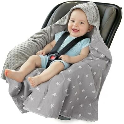 Medi Partners Wikkeldeken voor baby's, babynestje met engeltjes, autostoel, 85 x 85 cm, multifunctioneel, kinderwagen met capuchon, zacht en pluizig voor medi-partner Medi Partners Wikkeldeken voor baby's, babynestje met engeltjes, autostoel, 85 x 85 cm, multifunctioneel, kinderwagen met capuchon, zacht en pluizig voor medi-partner