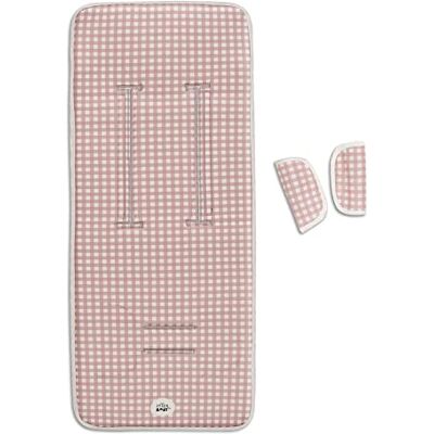 Interbaby Vichy Universele kinderwagenmat roze Interbaby Vichy Universele kinderwagenmat roze