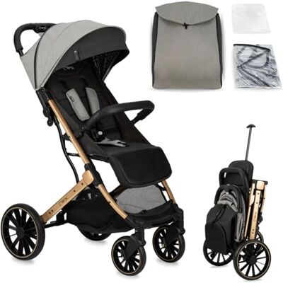 Momi Estelle Dakar Opvouwbare kinderwagen vanaf 6 maanden (tot 22 kg) met 5-punts gordel, boodschappenmand, telescoopstang, staand opstaan Momi Estelle Dakar Opvouwbare kinderwagen vanaf 6 maanden (tot 22 kg) met 5-punts gordel, boodschappenmand, telescoopstang, staand opstaan