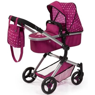 Bayer Design Neo Vario kinderwagen voor poppen met tas Ombouwbaar tot poppenwandelwagen, in hoogte verstelbare handgreep, omkeerbaar, draaibare voorwielen, geïntegreerde mand Bayer Design Neo Vario kinderwagen voor poppen met tas Ombouwbaar tot poppenwandelwagen, in hoogte verstelbare handgreep, omkeerbaar, draaibare voorwielen, geïntegreerde mand