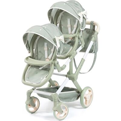 Bayer Design 26728AA Twin Xeo poppenwagen, dubbele kinderwagen, verstelbare handgreep, verstelbare zitplaatsen in positie en helling, draaibare voorwielen, geïntegreerde mand, tas Bayer Design 26728AA Twin Xeo poppenwagen, dubbele kinderwagen, verstelbare handgreep, verstelbare zitplaatsen in positie en helling, draaibare voorwielen, geïntegreerde mand, tas
