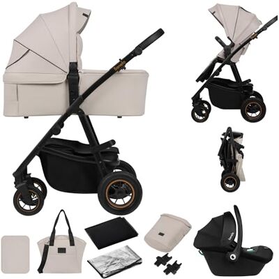 Lionelo Amber Plus 3-in-1 Premium kinderwagen: reiswieg XXL, autostoel ADAC Lionelo Amber Plus 3-in-1 Premium kinderwagen: reiswieg XXL, autostoel ADAC