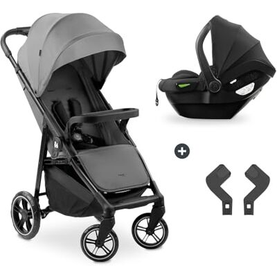 hauck Shop N Care Travel Lichte kinderwagen en autostoel tot 22 kg, kantelbare kinderwagen met dienblad, UV-bescherming 50+, grijs hauck Shop N Care Travel Lichte kinderwagen en autostoel tot 22 kg, kantelbare kinderwagen met dienblad, UV-bescherming 50+, grijs