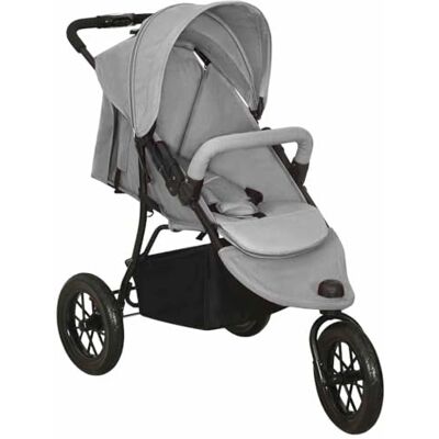 vidaXL Kinderwagen, lichtgrijs, staal vidaXL Kinderwagen, lichtgrijs, staal