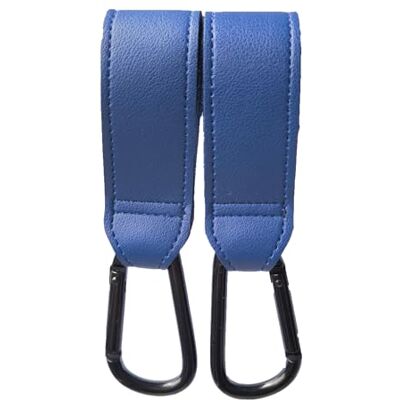 Shabany 2 stuks universele haken voor kinderwagen en tas, verstelbaar en robuust, met klittenbandsluiting, blauw Shabany 2 stuks universele haken voor kinderwagen en tas, verstelbaar en robuust, met klittenbandsluiting, blauw