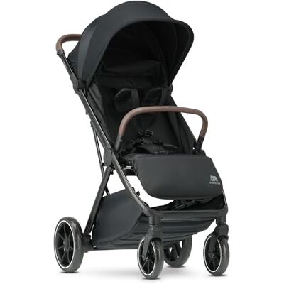 Deryan ROLO XL luxe reiswagen, vanaf de geboorte tot 22 kg, met ligfunctie, compacte kinderwagen (7,5 kg), met één hand opvouwbaar, zonwering UPF 50+, zwart Deryan ROLO XL luxe reiswagen, vanaf de geboorte tot 22 kg, met ligfunctie, compacte kinderwagen (7,5 kg), met één hand opvouwbaar, zonwering UPF 50+, zwart