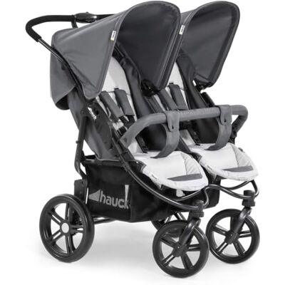 hauck dubbele kinderwagen Roadster Duo SLX/twee kinderen/tweelingen/tot 512173 tot 36 kg/grote wielen/één hand opvouwbaar/grote mand/ligpositie/zonnekap/grijs, 1 hauck dubbele kinderwagen Roadster Duo SLX/twee kinderen/tweelingen/tot 512173 tot 36 kg/grote wielen/één hand opvouwbaar/grote mand/ligpositie/zonnekap/grijs, 1
