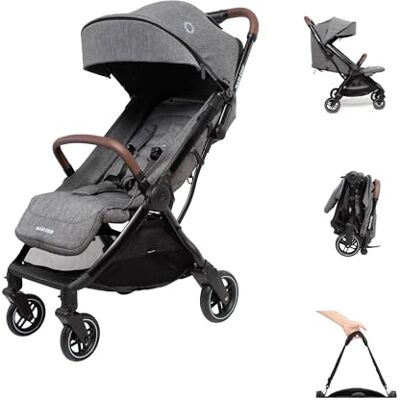 Maxi-Cosi Eva3 kinderwagen, 0-4 jaar, 0-22 kg, kinderwagen, licht, compact, ligpositie, 3 kantelposities, automatisch inklapbaar, draagriem, select grey Maxi-Cosi Eva3 kinderwagen, 0-4 jaar, 0-22 kg, kinderwagen, licht, compact, ligpositie, 3 kantelposities, automatisch inklapbaar, draagriem, select grey