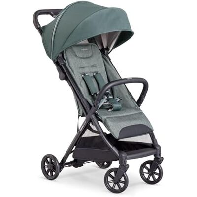 Inglesina Quid 2 lichte kinderwagen, tot 22 kg, compact, ideaal voor vliegtuig, Elephant Grey, groen Inglesina Quid 2 lichte kinderwagen, tot 22 kg, compact, ideaal voor vliegtuig, Elephant Grey, groen