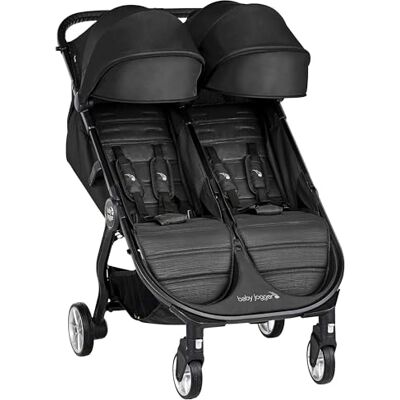 BABY JOGGER City Tour 2 Dubbele kinderwagen voor broers en zussen voor op reis Lichtgewicht, opvouwbare en draagbare dubbele kinderwagen Pitch Black (zwart) BABY JOGGER City Tour 2 Dubbele kinderwagen voor broers en zussen voor op reis Lichtgewicht, opvouwbare en draagbare dubbele kinderwagen Pitch Black (zwart)
