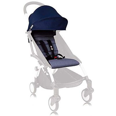 Babyzen YOYO 6+, Blue Air France Alleen textiel: Zitkussen, bijpassende afdekking en achterzak met ritssluiting Vereist een YOYO2 frame (apart verkrijgbaar) Babyzen YOYO 6+, Blue Air France Alleen textiel: Zitkussen, bijpassende afdekking en achterzak met ritssluiting Vereist een YOYO2 frame (apart verkrijgbaar)