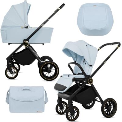 Babylux ® Rosso 2-in-1 kinderwagen, opvouwbare lichte combi-kinderwagenset met reiswieg, Buggy sportstoel, luiertas en andere accessoires, 4 slaapposities, 0-22 kg (0-4 jaar), uv-bescherming Babylux ® Rosso 2-in-1 kinderwagen, opvouwbare lichte combi-kinderwagenset met reiswieg, Buggy sportstoel, luiertas en andere accessoires, 4 slaapposities, 0-22 kg (0-4 jaar), uv-bescherming