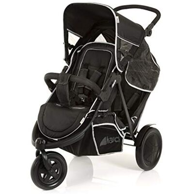 hauck H-51304-EN-000-000 Dubbele wagen Freerider/drie wielen/twee kinderen/tot 36 kg/hoogte verstelbaar/regenbekleding inclusief/inklapbaar/afneembare zitting onder/zwart, 1 hauck H-51304-EN-000-000 Dubbele wagen Freerider/drie wielen/twee kinderen/tot 36 kg/hoogte verstelbaar/regenbekleding inclusief/inklapbaar/afneembare zitting onder/zwart, 1