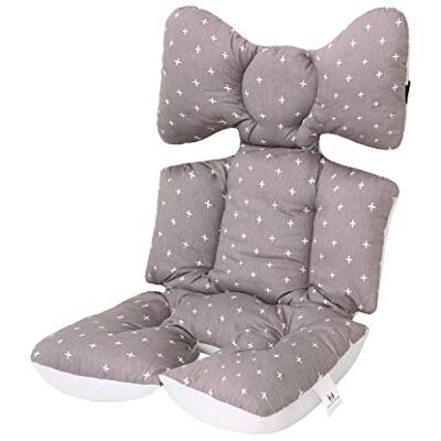 Miracle Baby Omkeerbaar zitkussen voor kinderwagen Universeel matras Babyondersteuning Katoenen kinderwagen Reduceerkussen voor kind Meisjesjongen (grijs) Miracle Baby Omkeerbaar zitkussen voor kinderwagen Universeel matras Babyondersteuning Katoenen kinderwagen Reduceerkussen voor kind Meisjesjongen (grijs)