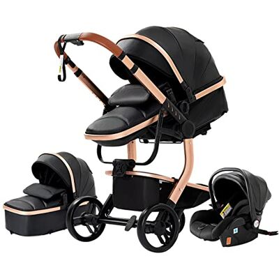 Magic ZC Combikinderwagen, 3-in-1, verticaal kantelbaar, opvouwbaar, babyzitje, draagsysteem, zwart 518 Magic ZC Combikinderwagen, 3-in-1, verticaal kantelbaar, opvouwbaar, babyzitje, draagsysteem, zwart 518