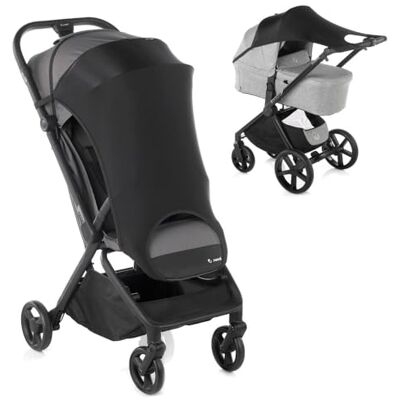 Jane Jané Kinderwagenkap met zonwering, UPF +50, universeel, elastische zonneklep, ademend, zwart Jane Jané Kinderwagenkap met zonwering, UPF +50, universeel, elastische zonneklep, ademend, zwart