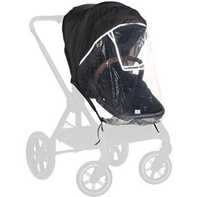hauck Universele regenhoes voor kinderwagen, regenbescherming voor reflecterende kinderwagen met raam, eenvoudig te bevestigen, goede ventilatie, transparant hauck Universele regenhoes voor kinderwagen, regenbescherming voor reflecterende kinderwagen met raam, eenvoudig te bevestigen, goede ventilatie, transparant