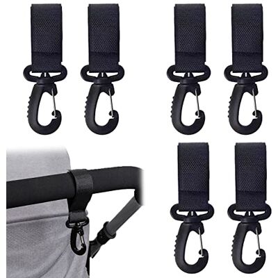 XPOOP 6 stuks haken voor kinderwagen, kinderwagen, clip, kinderwagen, haken, karabijnhaak, kinderwagen, haken, kinderwagen, universeel, voor het ophangen van boodschappentassen, luiertas XPOOP 6 stuks haken voor kinderwagen, kinderwagen, clip, kinderwagen, haken, karabijnhaak, kinderwagen, haken, kinderwagen, universeel, voor het ophangen van boodschappentassen, luiertas