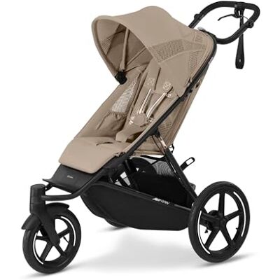Cybex AVI SPIN kinderwagen, vanaf de geboorte tot ca. 4 jaar, max. 111 cm en 22 kg, stadsbuggy, offroad en joggen, amandelbeige Cybex AVI SPIN kinderwagen, vanaf de geboorte tot ca. 4 jaar, max. 111 cm en 22 kg, stadsbuggy, offroad en joggen, amandelbeige