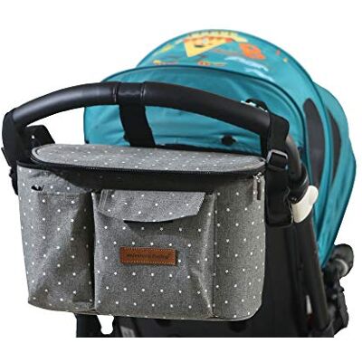 Miracle Baby Organizer voor kinderwagen, organizer, ritssluiting, opbergtas, sterren, kinderwagen, schouderriem en grote opbergruimte voor kinderen, luiers Miracle Baby Organizer voor kinderwagen, organizer, ritssluiting, opbergtas, sterren, kinderwagen, schouderriem en grote opbergruimte voor kinderen, luiers