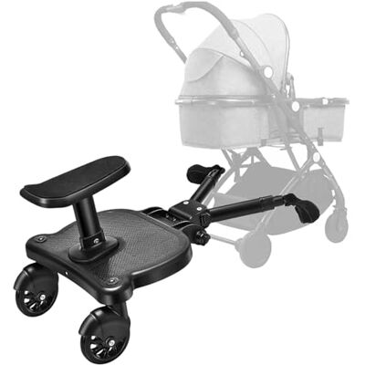 SanBouSi Kiddy Board Buggyboard universele kinderwagen met 360 graden zitting, twee stabiele wielen voor kinderen van 2 tot 6 jaar (25 kg) SanBouSi Kiddy Board Buggyboard universele kinderwagen met 360 graden zitting, twee stabiele wielen voor kinderen van 2 tot 6 jaar (25 kg)