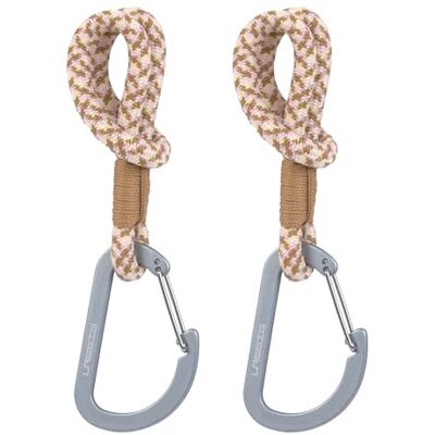 Lässig Bevestiging voor kinderwagen (2 stuks) karabijnhaak voor kinderwagen, haak voor boodschappen/stroller hooks koord camel/vanilla/lavendel Lässig Bevestiging voor kinderwagen (2 stuks) karabijnhaak voor kinderwagen, haak voor boodschappen/stroller hooks koord camel/vanilla/lavendel