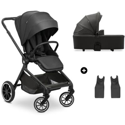 hauck Move N Care 2-in-1 kinderwagen met babyzitje, vanaf de geboorte tot 22 kg, omkeerbare zitting, kantelbaar, rubberen wielen, ophanging, uv-bescherming 50+, opvouwbaar, zwart hauck Move N Care 2-in-1 kinderwagen met babyzitje, vanaf de geboorte tot 22 kg, omkeerbare zitting, kantelbaar, rubberen wielen, ophanging, uv-bescherming 50+, opvouwbaar, zwart