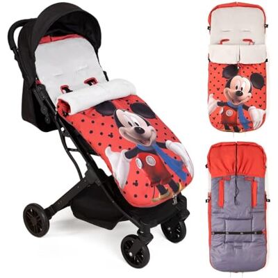 Interbaby Universele voetenzak voor kinderwagen, zacht, warm en wollig, afneembare wintervoetenzak, dubbele opening, gemakkelijk te wassen, anti-allergische materialen, Mickey Topos Interbaby Universele voetenzak voor kinderwagen, zacht, warm en wollig, afneembare wintervoetenzak, dubbele opening, gemakkelijk te wassen, anti-allergische materialen, Mickey Topos
