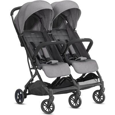Inglesina Twin Sketch Twin Kinderwagen, grijs, ultralicht, compact, voor tweelingen of broers en zussen, tot 15 kg per kind Inglesina Twin Sketch Twin Kinderwagen, grijs, ultralicht, compact, voor tweelingen of broers en zussen, tot 15 kg per kind