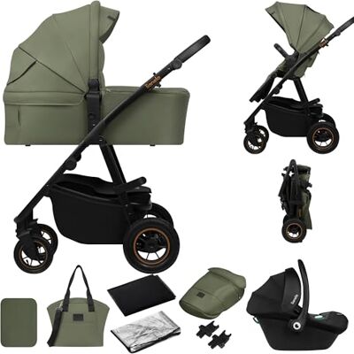 Lionelo Amber Plus 3-in-1 Premium kinderwagen: reiswieg XXL, autostoel ADAC Lionelo Amber Plus 3-in-1 Premium kinderwagen: reiswieg XXL, autostoel ADAC