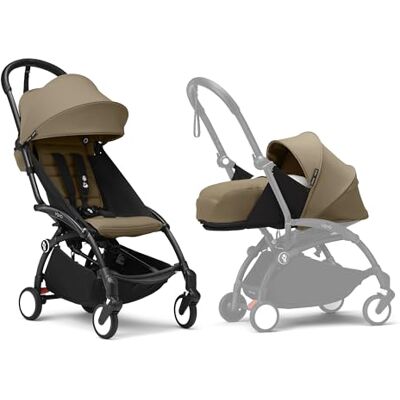 Stokke YOYO Black Frame met YOYO 6+ Color Pack (Toffee) en Newborn Pack (Toffee) Stokke YOYO Black Frame met YOYO 6+ Color Pack (Toffee) en Newborn Pack (Toffee)