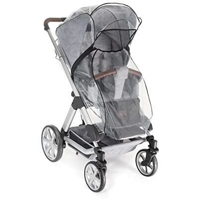 Reer RainCover Classic+ regenhoes voor combi-kinderwagen, met transparante ritssluiting Reer RainCover Classic+ regenhoes voor combi-kinderwagen, met transparante ritssluiting