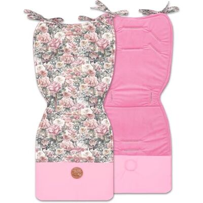Totsy Baby Universeel kinderwagenkussen, gevoerde zitting, ideaal voor kinderwagen, zachte en ademende babyverkleiner, verkleiner voor autostoel, bloemen Totsy Baby Universeel kinderwagenkussen, gevoerde zitting, ideaal voor kinderwagen, zachte en ademende babyverkleiner, verkleiner voor autostoel, bloemen
