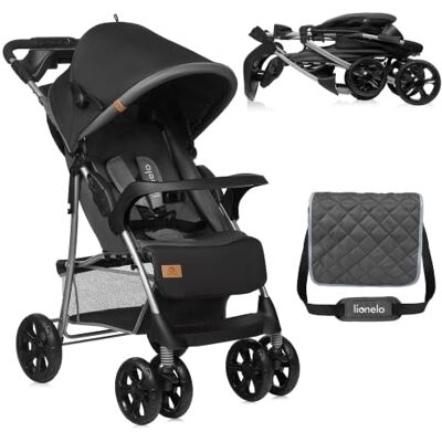 Lionelo Emma Plus kinderwagen, 15 kg, 5-punts gordelsysteem, snel inklapbaar, sterke schokdemper, inclusief tas, lichte en duurzame constructie, zachte matras Lionelo Emma Plus kinderwagen, 15 kg, 5-punts gordelsysteem, snel inklapbaar, sterke schokdemper, inclusief tas, lichte en duurzame constructie, zachte matras