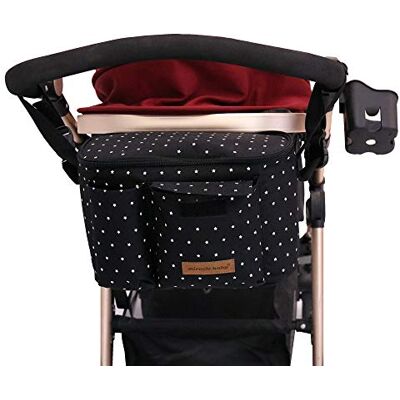 Miracle Baby Organizer voor kinderwagen, organizer, ritssluiting, opbergtas, sterren, kinderwagen, schouderriem en grote opbergruimte voor kinderen, luiers Miracle Baby Organizer voor kinderwagen, organizer, ritssluiting, opbergtas, sterren, kinderwagen, schouderriem en grote opbergruimte voor kinderen, luiers