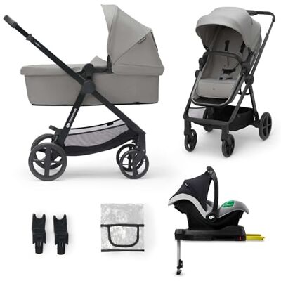kk Kinderkraft Kinderkraft NEWLY 4-in-1 kinderwagen, met autostoel MINK PRO I-Size 2-in-1, ISOFIX-basis, 360°, wandelwagen, trio, reissysteem, kinderwagen, accessoires, adapter, reiswieg, tot 22 kg, grijs kk Kinderkraft Kinderkraft NEWLY 4-in-1 kinderwagen, met autostoel MINK PRO I-Size 2-in-1, ISOFIX-basis, 360°, wandelwagen, trio, reissysteem, kinderwagen, accessoires, adapter, reiswieg, tot 22 kg, grijs