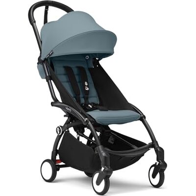 Stokke YOYO3 6+ kinderwagen zwart frame + kleurpakket 6+ aqua + afdekking eenvoudig inklapbaar, licht en compact geschikt voor handbagage Stokke YOYO3 6+ kinderwagen zwart frame + kleurpakket 6+ aqua + afdekking eenvoudig inklapbaar, licht en compact geschikt voor handbagage