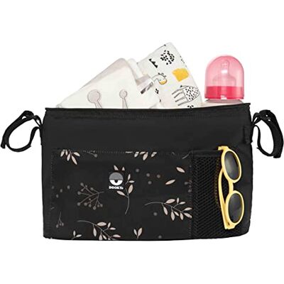 Dooky Buggy Organizer Deluxe Romantic Leaves Zwart Dooky Buggy Organizer Deluxe Romantic Leaves Zwart
