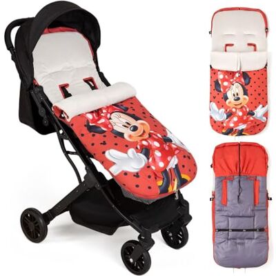 Interbaby Universele voetenzak voor kinderwagen, zacht, warm en wollig, afneembare wintervoetenzak, dubbele opening, gemakkelijk te wassen, anti-allergische materialen, Minnie Topos Interbaby Universele voetenzak voor kinderwagen, zacht, warm en wollig, afneembare wintervoetenzak, dubbele opening, gemakkelijk te wassen, anti-allergische materialen, Minnie Topos