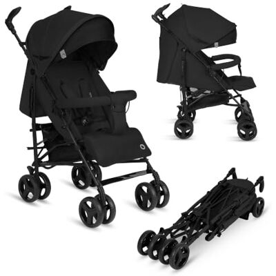 Lionelo Irma Reiswandelwagen voor baby's (6-36 maanden, 15 kg) – ultralicht 7 kg, met één hand opvouwbaar, uittrekbare rugleuning, luifel XXL, wielen 360 graden, 5-punts riem, muggennet en mand, zwart Lionelo Irma Reiswandelwagen voor baby's (6-36 maanden, 15 kg) – ultralicht 7 kg, met één hand opvouwbaar, uittrekbare rugleuning, luifel XXL, wielen 360 graden, 5-punts riem, muggennet en mand, zwart
