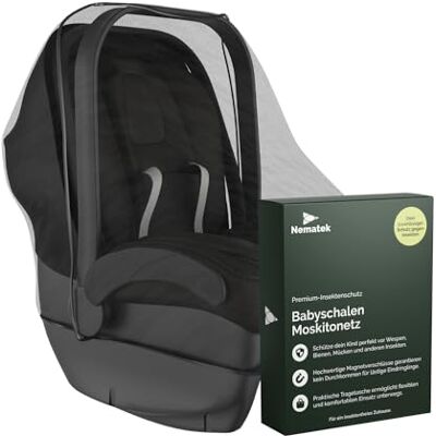 Nematek Hoogwaardig muggennet voor baby's met magneetlipje, bijvoorbeeld geschikt voor Maxi-Cosi en Cybex babyzitjes, muggennet voor baby's met draagtas Nematek Hoogwaardig muggennet voor baby's met magneetlipje, bijvoorbeeld geschikt voor Maxi-Cosi en Cybex babyzitjes, muggennet voor baby's met draagtas